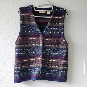 Ivy club sweater vest women's large